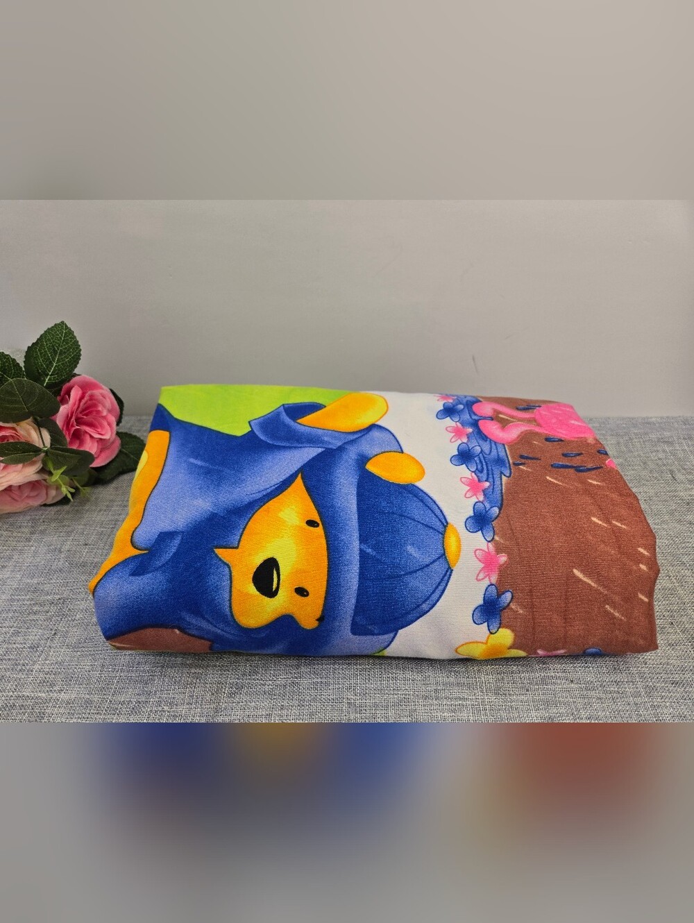 Remnant Winnie the Pooh & Piglet‎ Pattern Cotton Fabric 92" x 184"
